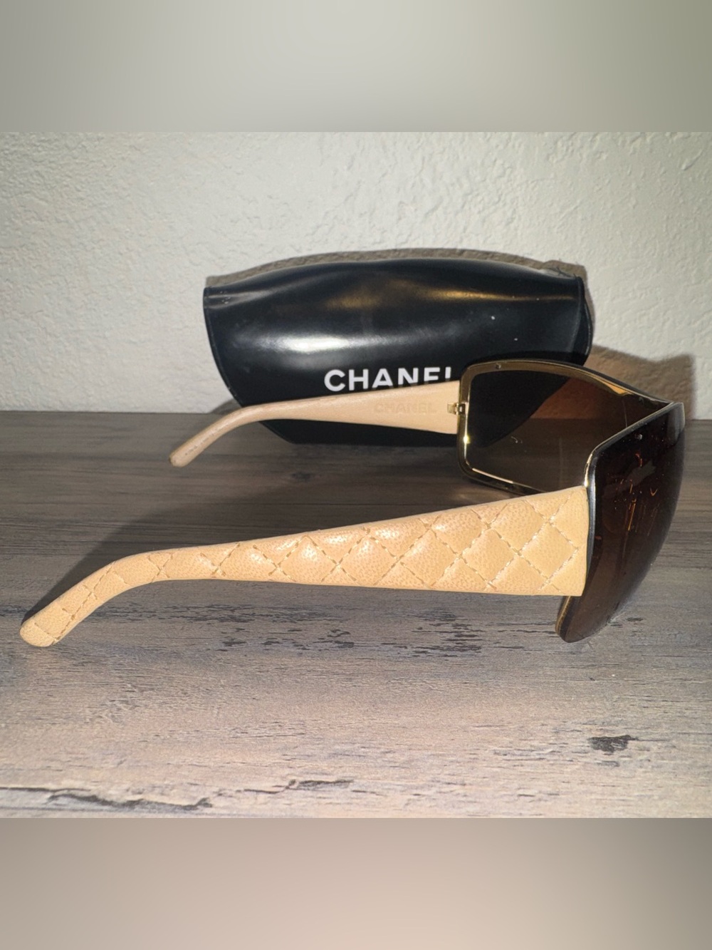 CHANEL Brown Gradient Shield Sunglasses with Black Case - Picture 6 of 9
